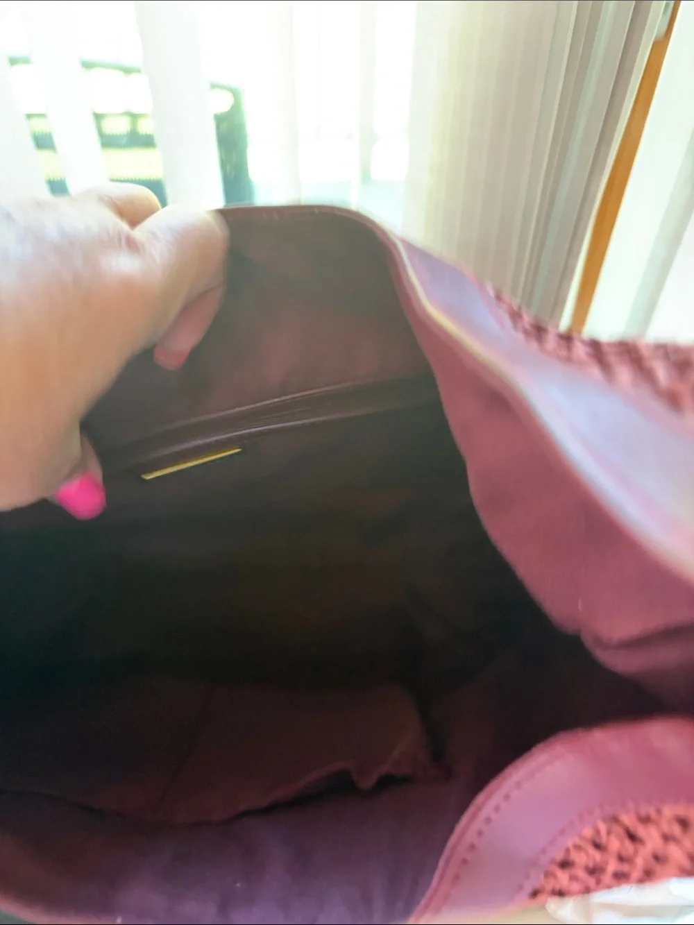 Steve Madden Bfreya Hobo Bag in Rust Wine